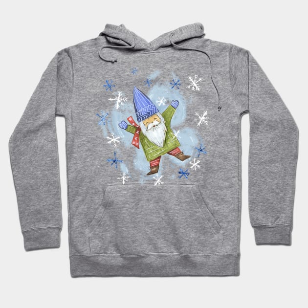 Snow Angel Gnome Hoodie by SWON Design